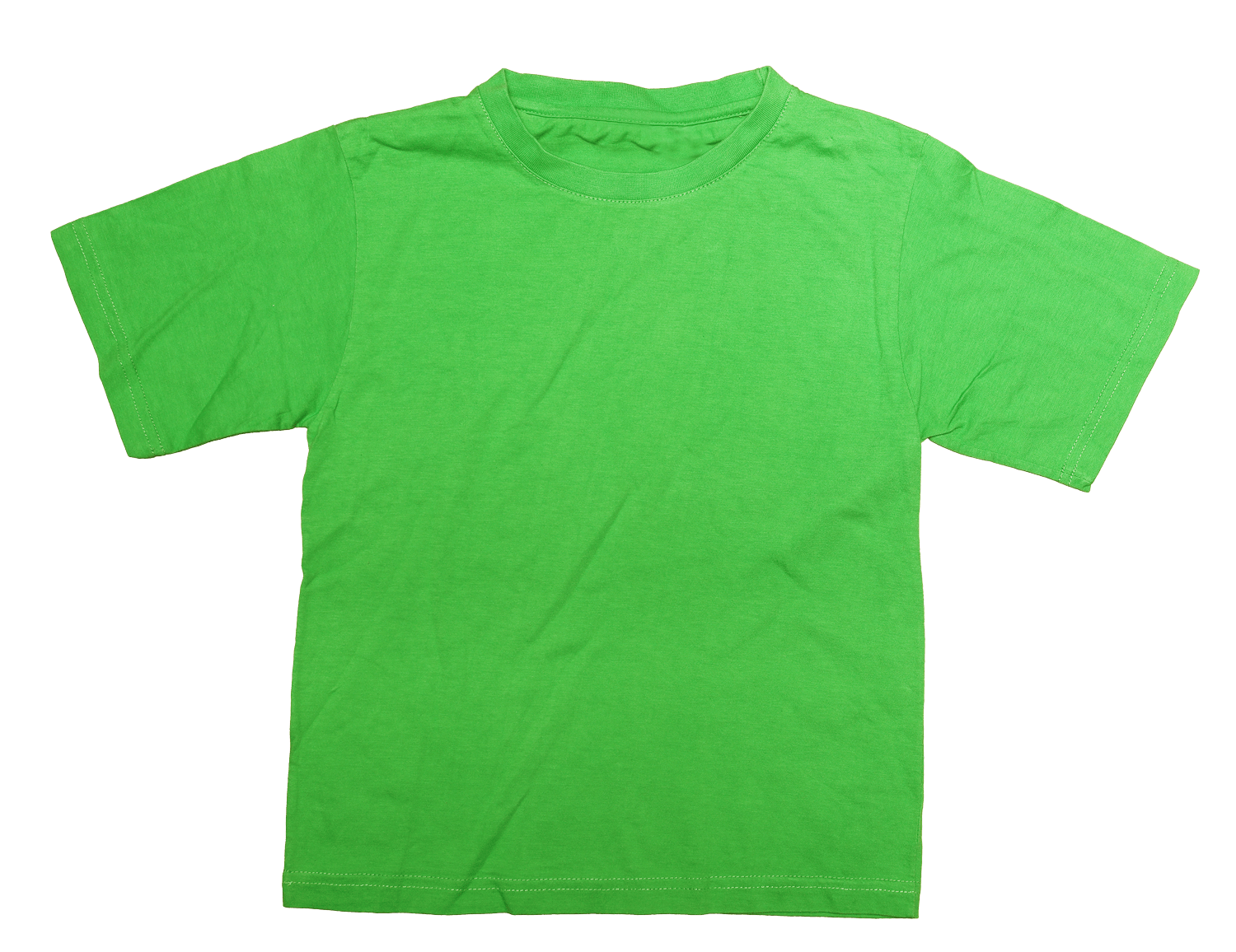 a green shirt