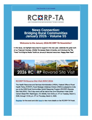 RCORP-TA Newsletter - January 2026